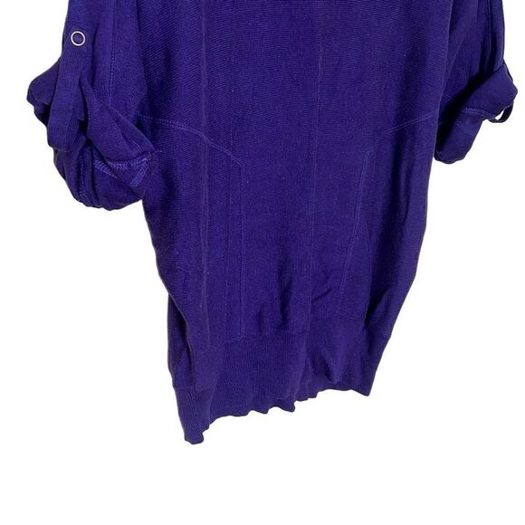 Willi Smith Cotton Blend Cuffed Sleeve Sweater - Picture 3 of 7